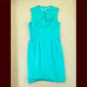 Nanette Lepore turquoise sleeveless sheath dress L